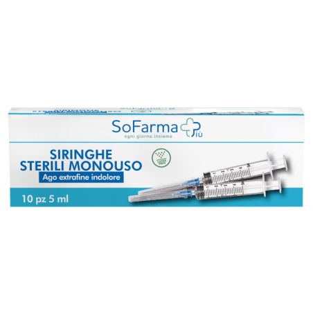 So. Farma. Morra Siringa Sterile 5mm Gauge 23 Sofarmapiu' 10 Pezzi