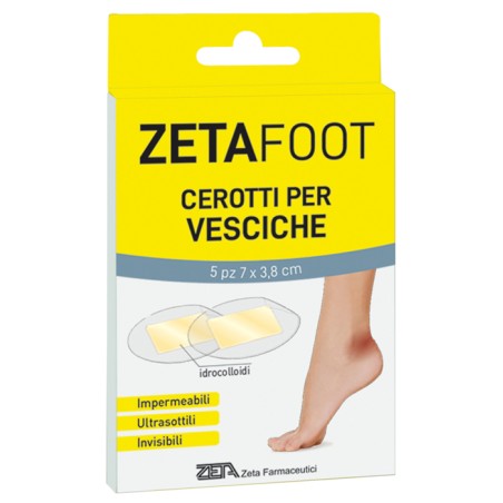 Zeta Farmaceutici Zetafoot Cerotto Idrocolloidale Vesciche 5 Pezzi