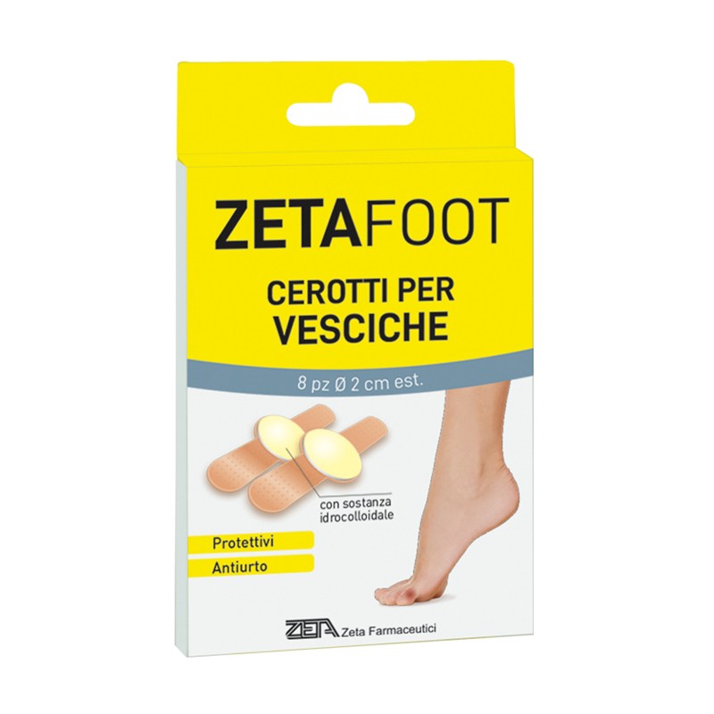 Zeta Farmaceutici Zetafoot Cerotto Idrocolloidale Vesciche 8 Pezzi