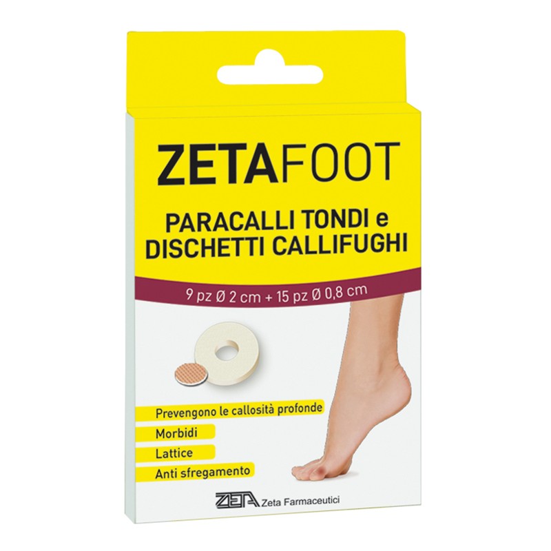 Zeta Farmaceutici Zetafoot Paracallo Tondo 9 Pezzi + Dischetto Callifugo 15 Pezzi