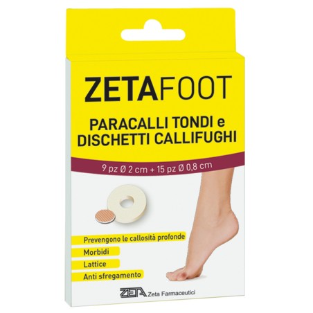 Zeta Farmaceutici Zetafoot Paracallo Tondo 9 Pezzi + Dischetto Callifugo 15 Pezzi