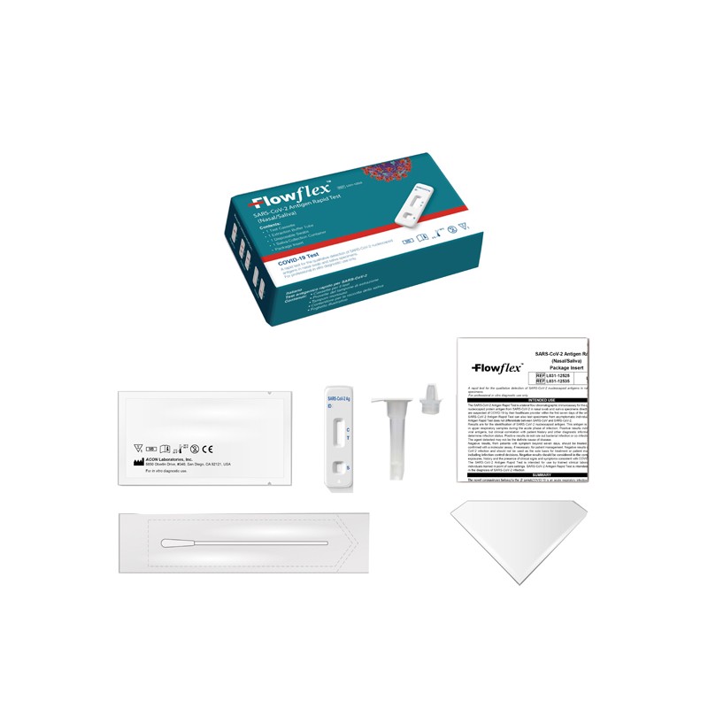 Nevia Biotech Test Antigenico Rapido Covid-19 Flowflex Determinazione Qualitativa Antigeni Sars-cov-2 In Tamponi Nasali/saliva M