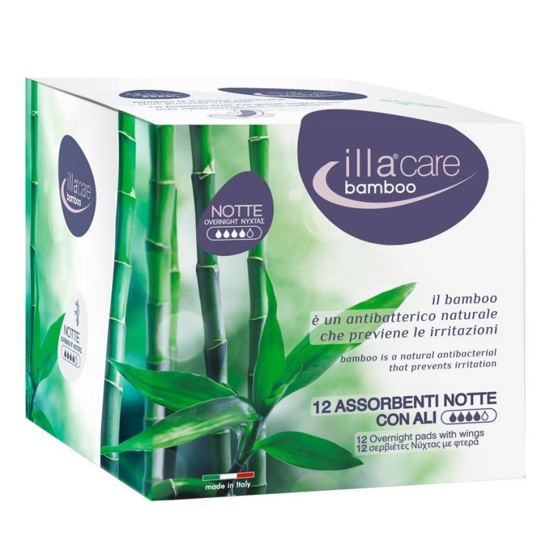 Pietrasanta Pharma Illa Care Bamboo Assorbente Notte 12 Pezzi