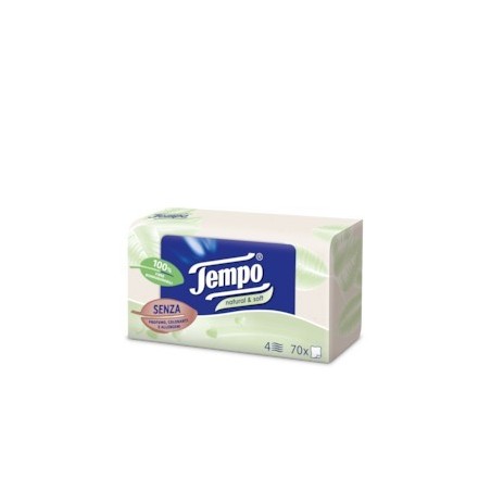 Essity Italy Tempo Box Fazzoletti Natural&soft 70 Pezzi