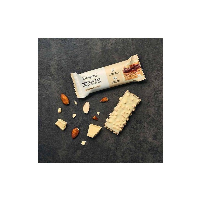 Foodspring Gmbh Protein Bar Extra Chocolate White Chocolate Almond 45 G