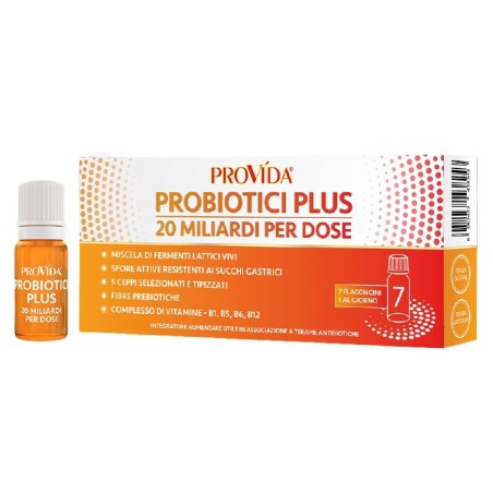 Optima Naturals Provida Probiotici Plus 20 Miliardi 7 Flaconcini X 8 Ml