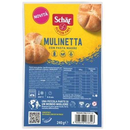 Dr. Schar Schar Mulinetta 4 Pezzi Da 60 G