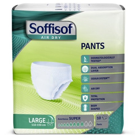 S. I. L. C. Pannolone Soffisof Air Dry Pants Super Large 10 Pezzi