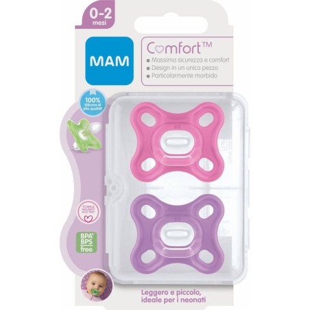 Bamed Baby Italia Mam Comfort 0-2 Mesi Silicone Confezione Doppia Femmina