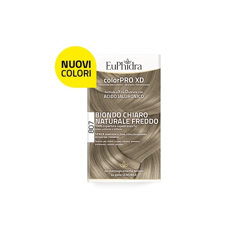 Zeta Farmaceutici Euphidra Colorpro Xd 807 Biondo Chiaro Naturale F Colore + Attivante + Balsamo + Cuffia + Guanti