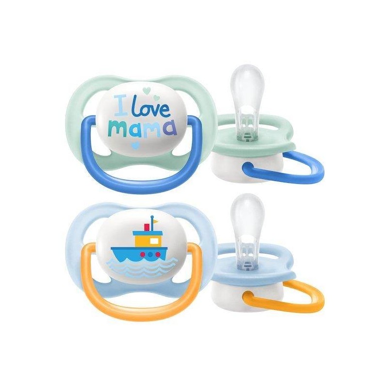 Philips Avent Ultra Air Succhietto Mama/boat Maschio 0-6 Mesi 2 Pezzi