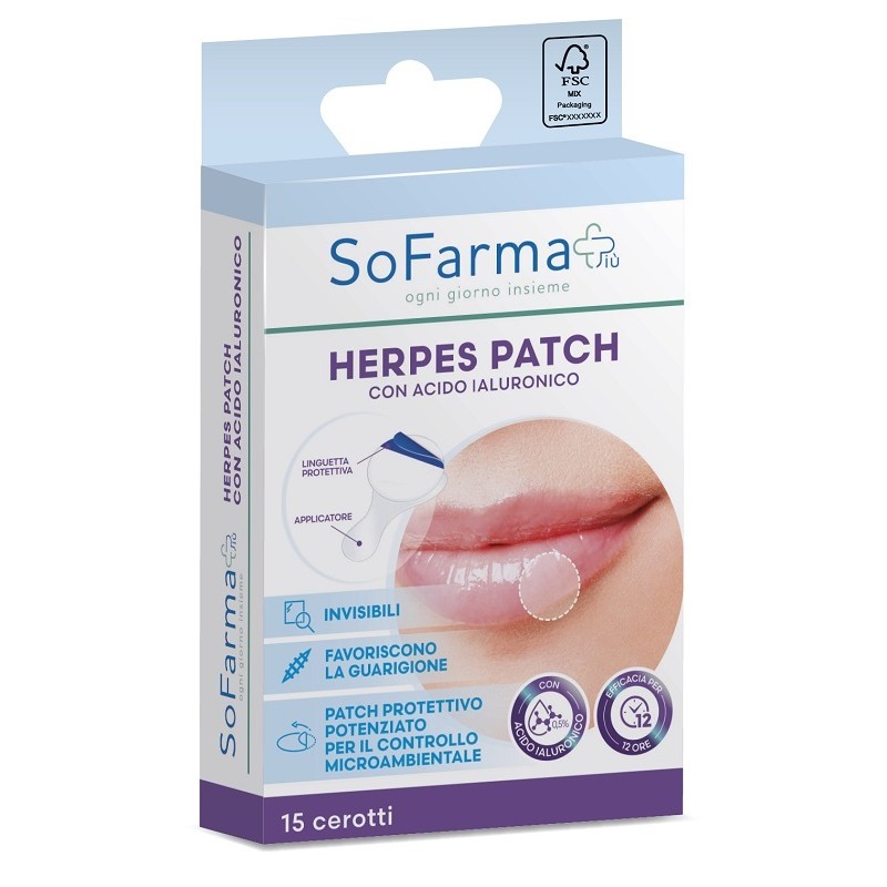 So. Farma. Morra Cerotto Herpes Patch Con Acido Ialuronico Sofarmapiu' 15 Pezzi