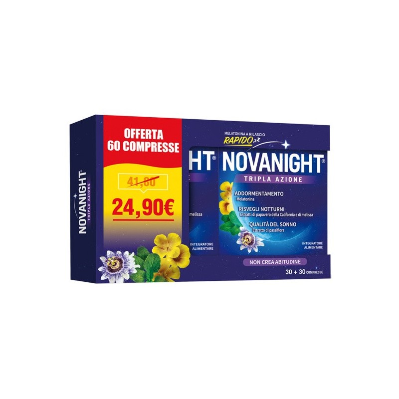 Novanight Tripla Azione Sonno Rigenerante 60 Compresse