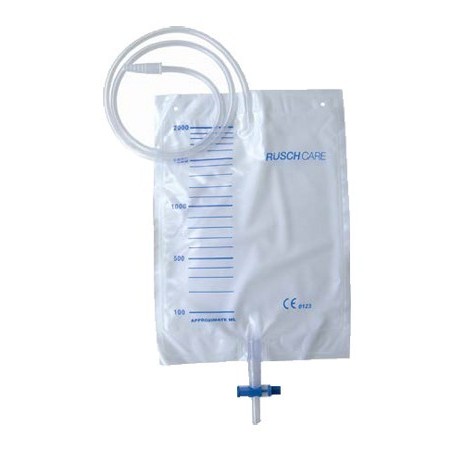 Teleflex Medical Sacca Raccolta Urina Da Letto In Pvc Volume 2000 Ml Valvola Di Non Ritorno Rubinetto Scarico T-tap Tubo Di Racc