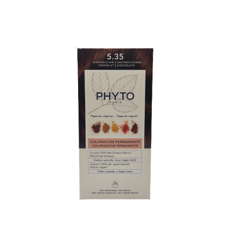 Phyto Color Kit 5,35 Castano Chiaro Cioccolato 1 Latte 50 Ml + 1 Crema 50 Ml + 1 Maschera 12 Ml