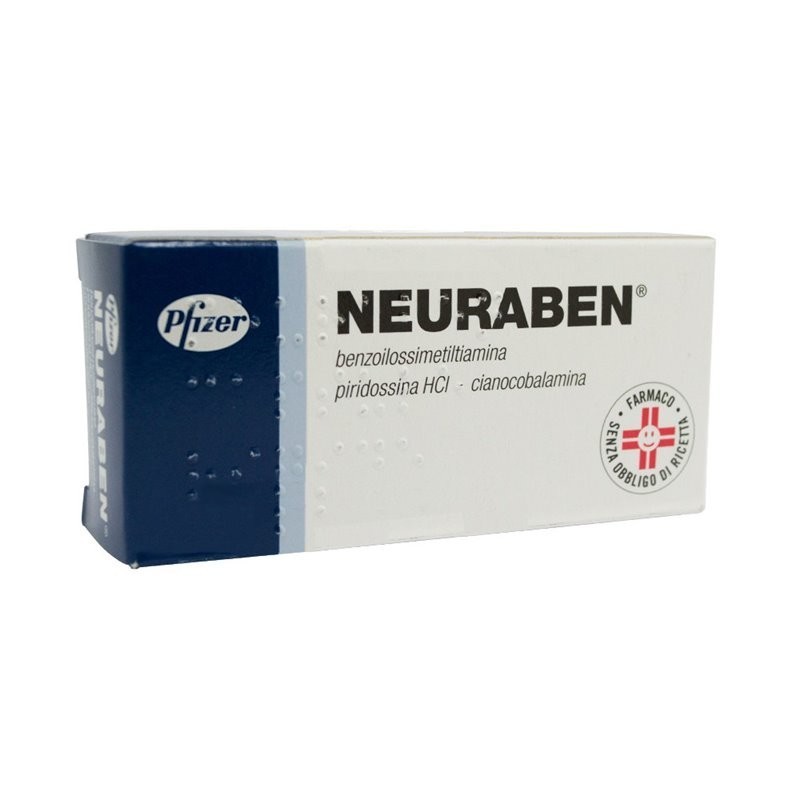 Pfizer Italia Neuraben 100 Mg + 150 Mg + 500 Mcg Capsule Rigide Benzoilossimetiltiamina, Piridossina Cloridrato, Cianocobalamina