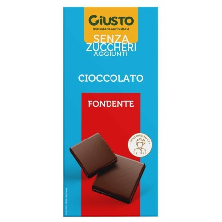 Farmafood Giusto Senza Zucchero Tavoletta Cioccolato Fondente 85 G