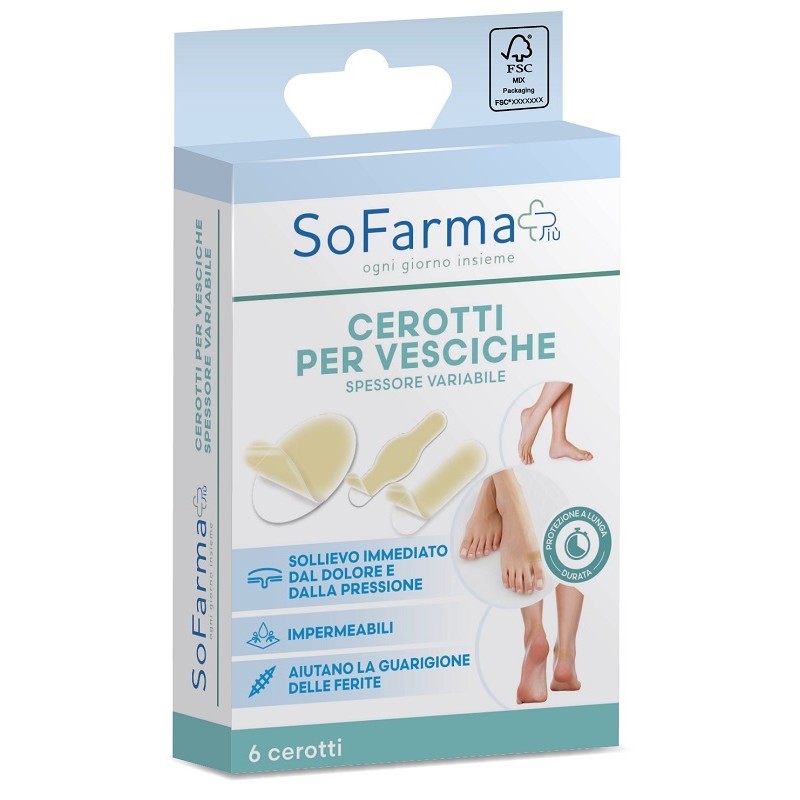 So. Farma. Morra Cerotto Vescica Assortiti Sofarmapiu' 6 Pezzi