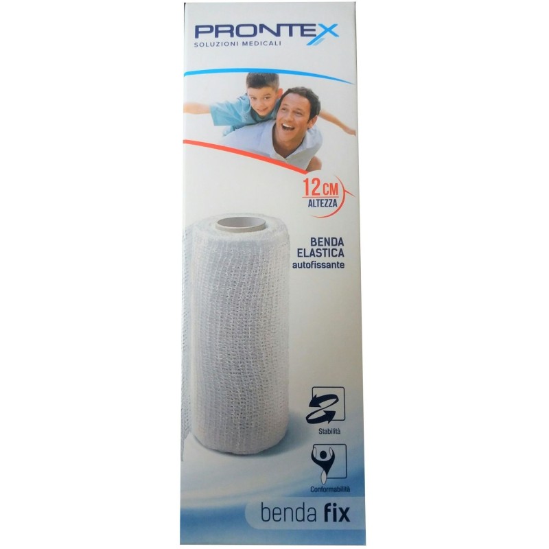 Safety Benda Elastica Prontex Fix Autofissante 12 Cm Di Altezza Per4 Metri In Estensione 1 Pezzo