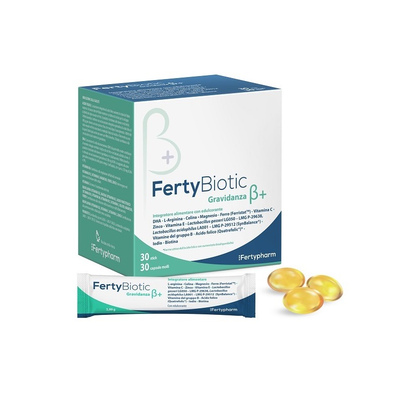 Biocure Fertybiotic Gravidanza Beta+ 30 Stick + 30 Capsule