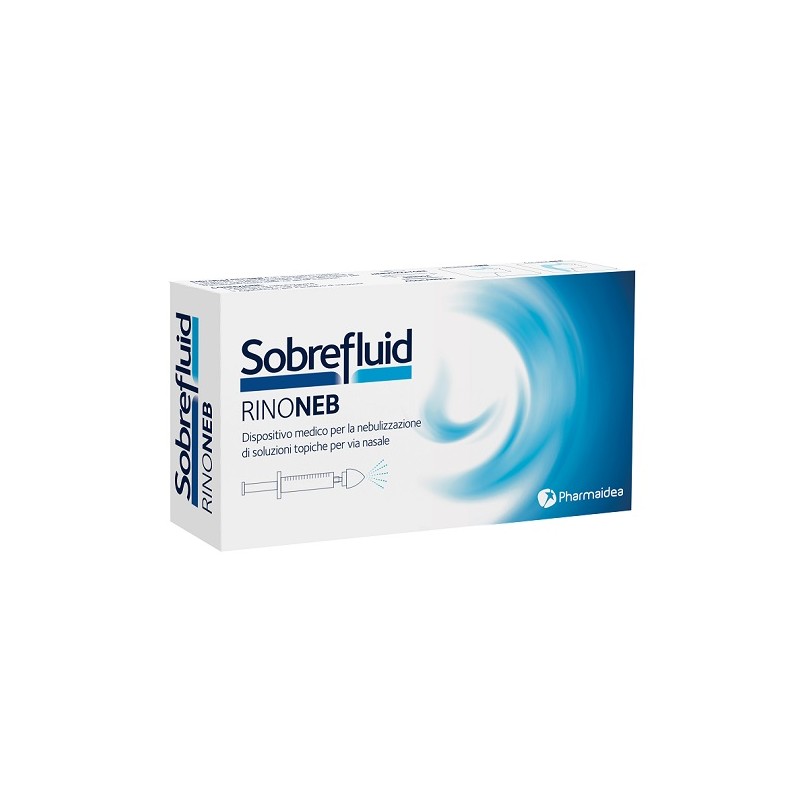 Pharmaidea Sobrefluid Rinoneb Dispositivo Nebulizzatore + Siringa Luer Lock Da 50 Ml + Agocannula Per Prelievo Soluzione