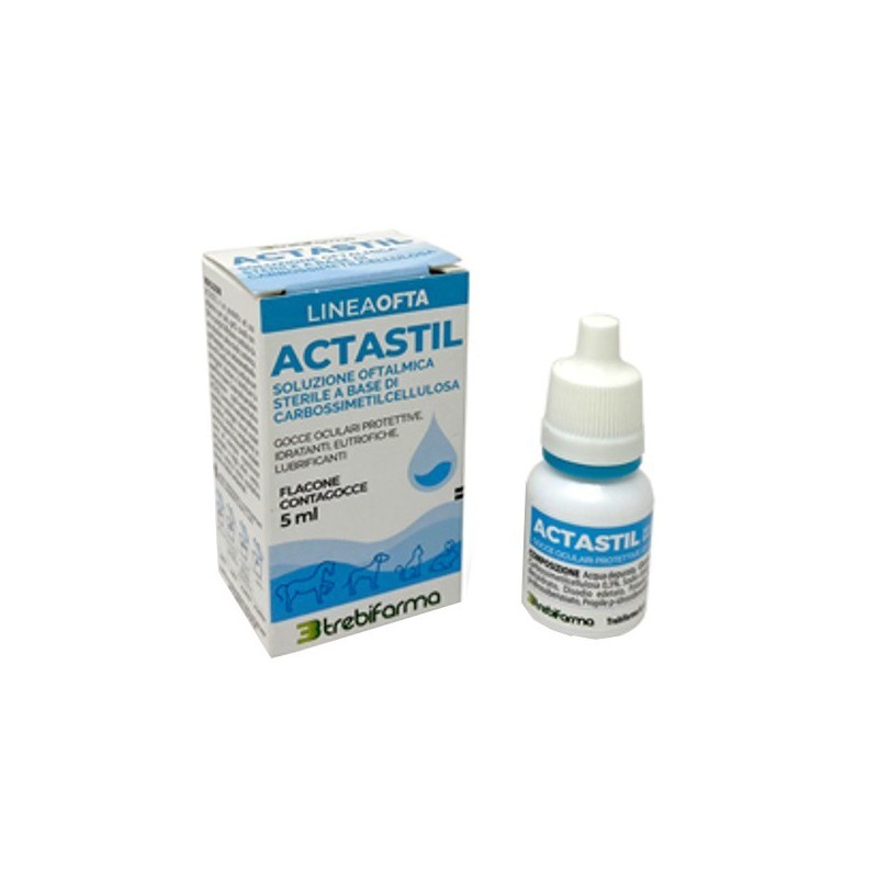 Trebifarma Actastil Soluzione Oftalmica Gocce Oculari Protettive Idratanti Eutrofiche Lubrificanti 5 Ml