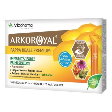 Arkofarm Arkoroyal Immunita' Senza Zucchero 10 Flaconcini Da 15 Ml