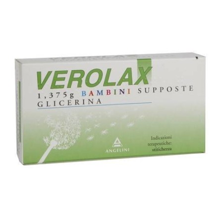 Angelini Verolax 1,375 G Bambini Supposte Glicerina