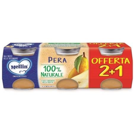 Danone Nutricia Soc. Ben. Mellin Omogeneizzato Pera 3 Pezzi Da 100 G