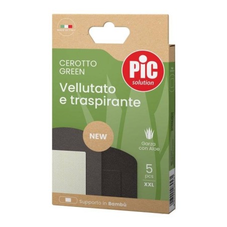 Pikdare Cerotto Pic Green Bambu' Aloe Sterile 7,5x10 Cm 5 Pezzi