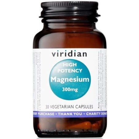 Natur Viridian Magnesium 300mg High Potency 30 Capsule Viridian Magnesio Superiore Alta Concentrazione