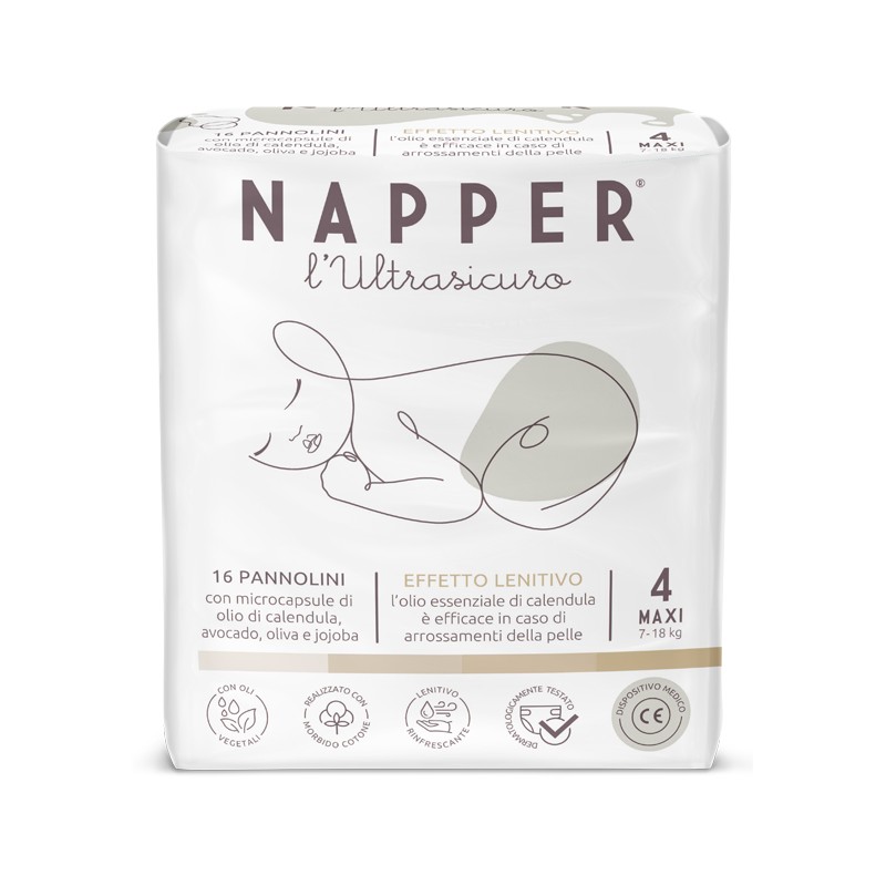 Parmon Pannolino Napper L'ultrasicuro Maxi 16 Pezzi