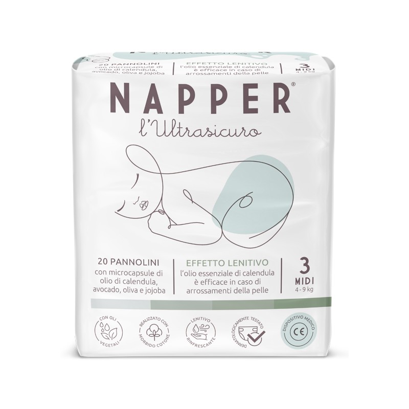 Parmon Pannolino Napper L'ultrasicuro Midi 20 Pezzi