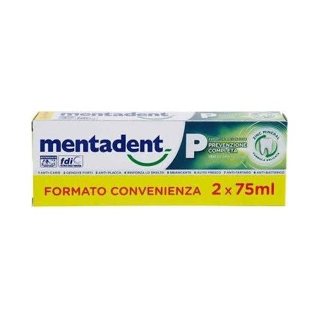 Unilever Italia Mentadent P 2 X 75 Ml Bitubo Promo