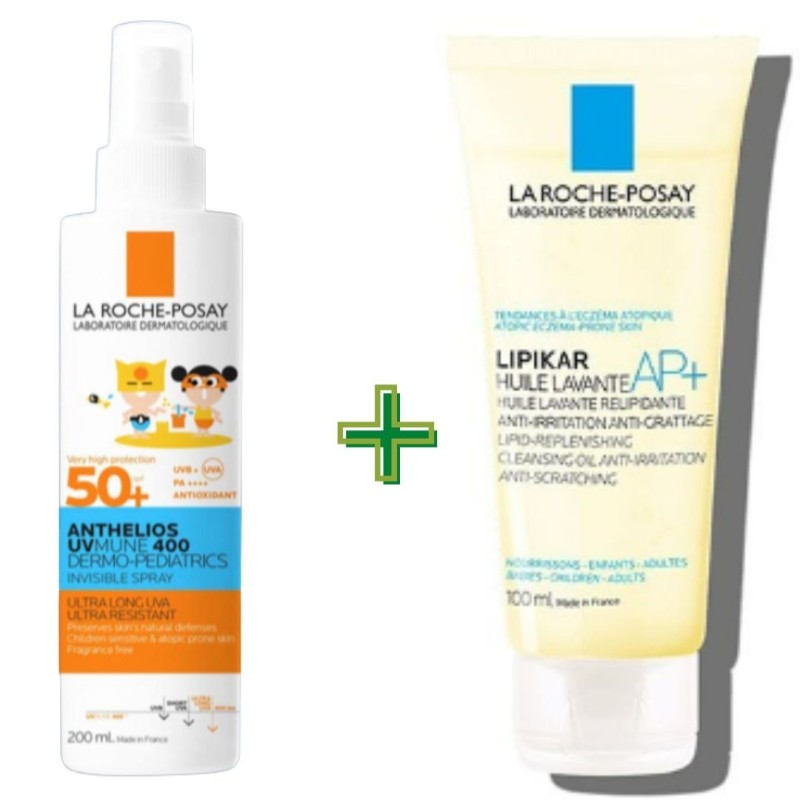 La Roche Posay-phas Anthelios Spray Uvmune Dermoped 200 Ml + Olio 100 Ml