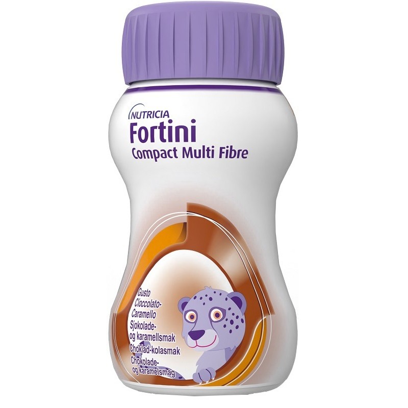 Danone Nutricia Soc. Ben. Fortini Compact Multi Fibre Cioccolato Caramello 4 Bottiglie Da 125 Ml