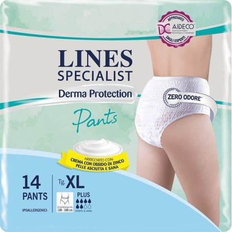 Fater Pannolone Per Incontinenza Lines Specialist Derma Pants Plus Xl 14 Pezzi