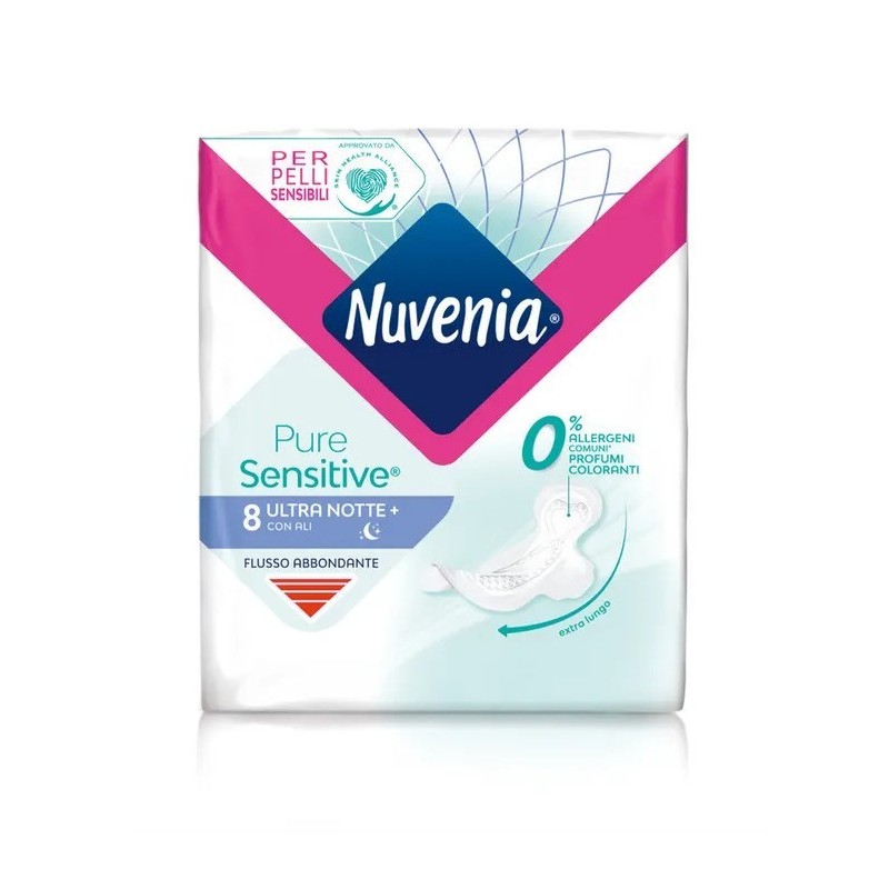 Essity Italy Nuvenia Pure Sensitive Ultra Notte 8 Pezzi