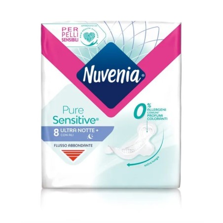 Essity Italy Nuvenia Pure Sensitive Ultra Notte 8 Pezzi