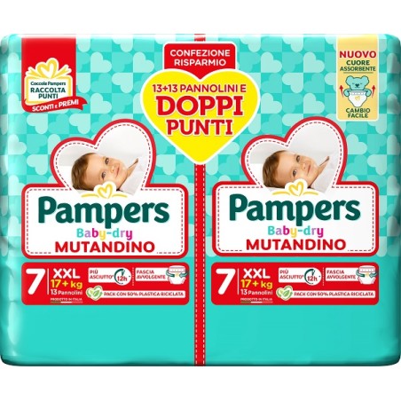 Fater Pampers Baby Dry Pannolino Mutandina Duo Downcount Xxl 26 Pezzi