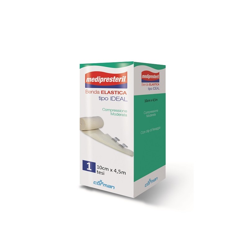 Corman Benda Elastica Medipresteril Ideal Compressione Moderata M4,5x10cm Tesi