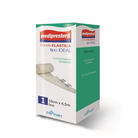 Corman Benda Elastica Medipresteril Ideal Compressione Moderata M4,5x10cm Tesi