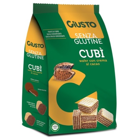 Farmafood Giusto Senza Glutine Cubi' Wafer Cacao 250 G