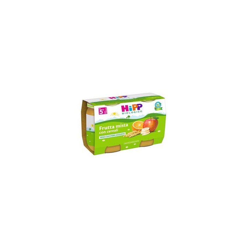 Hipp Italia Hipp Bio Hipp Bio Omogeneizzato Frutta Mista Con Cereali 2x125 G