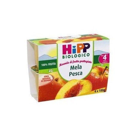 Hipp Italia Hipp Bio Frutta Grattuggiata Mela Pesca 4x100 G