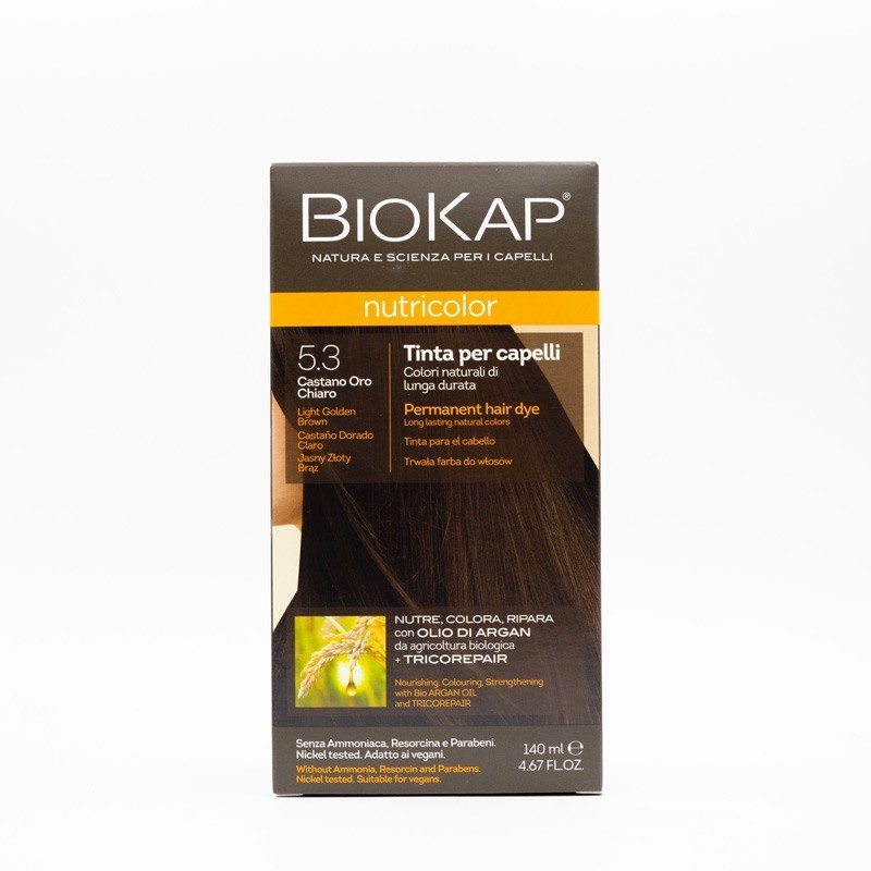 Bios Line Biokap Nutricolor 5,3 New Castano Oro Chiaro Tinta Tubo + Flacone