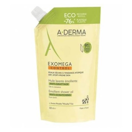 Aderma Exomega Control Olio Lavante Emolliente Ricarica 500 Ml