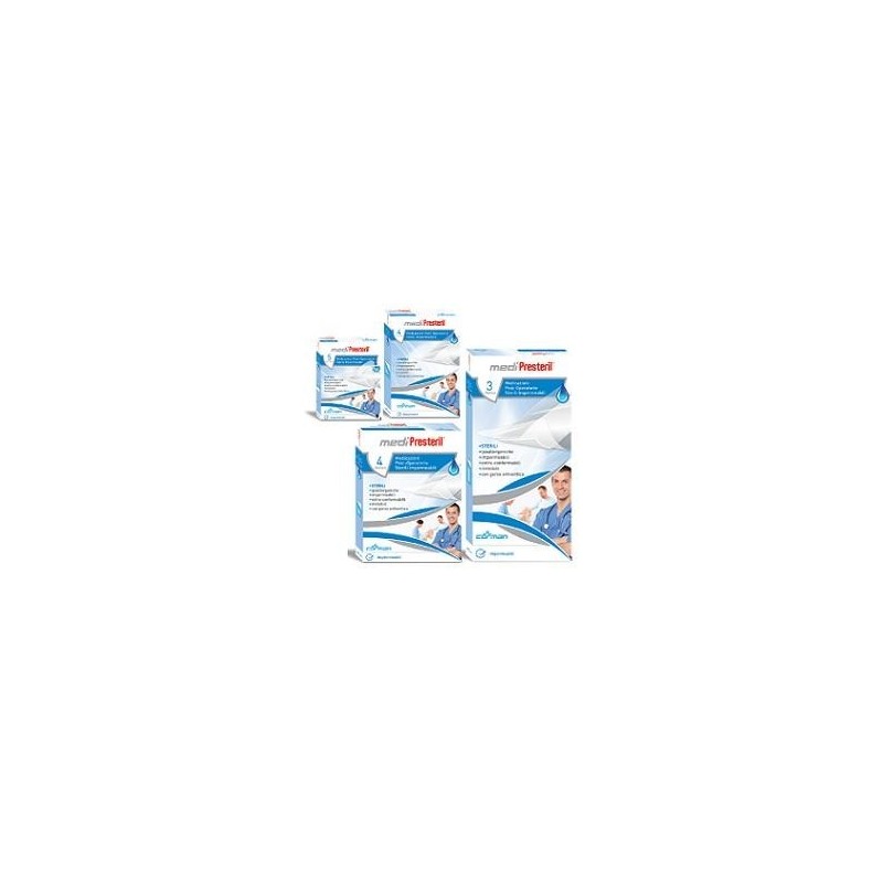 Corman Medicazione Post Operatoria Medipresteril Impermeabile 7,5x10cm 4 Pezzi