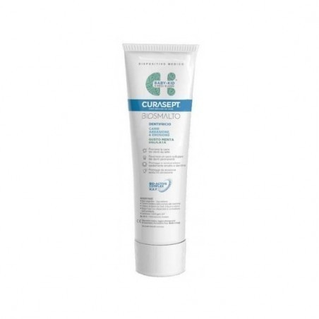 Curasept Biosmalto Dentifricio Baby Kid Menta Carie Abrasione & Erosione 50 Ml