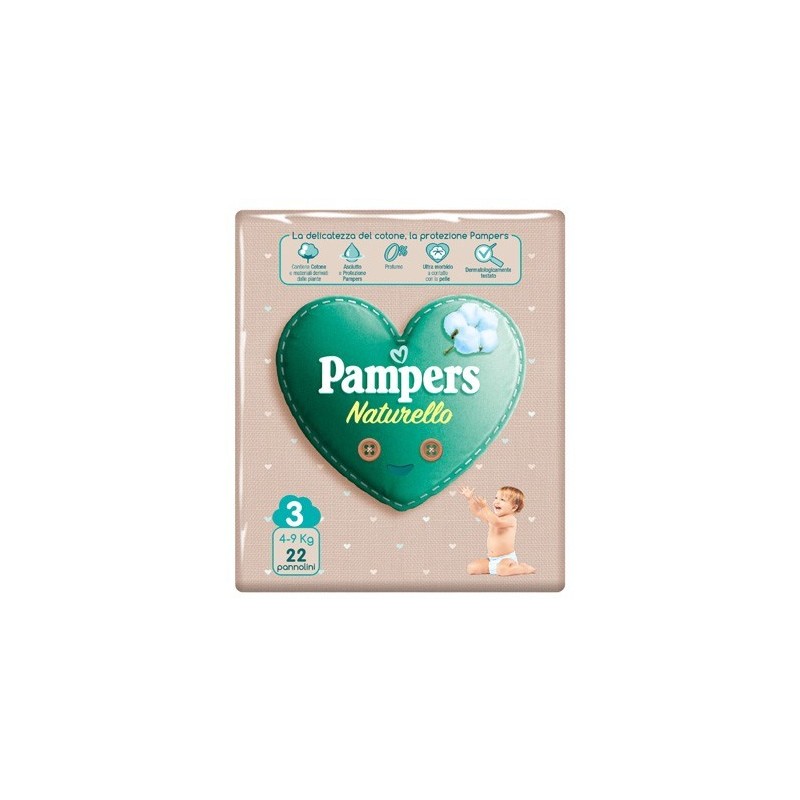 Fater Pampers Protezione Pura Naturello Midi Cp 22 Pezzi